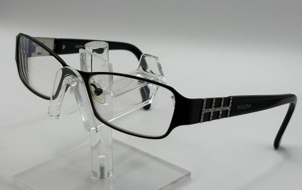 Bulova Boracay Black Eyeglass Frames 52-16-135 Rectangular Optical